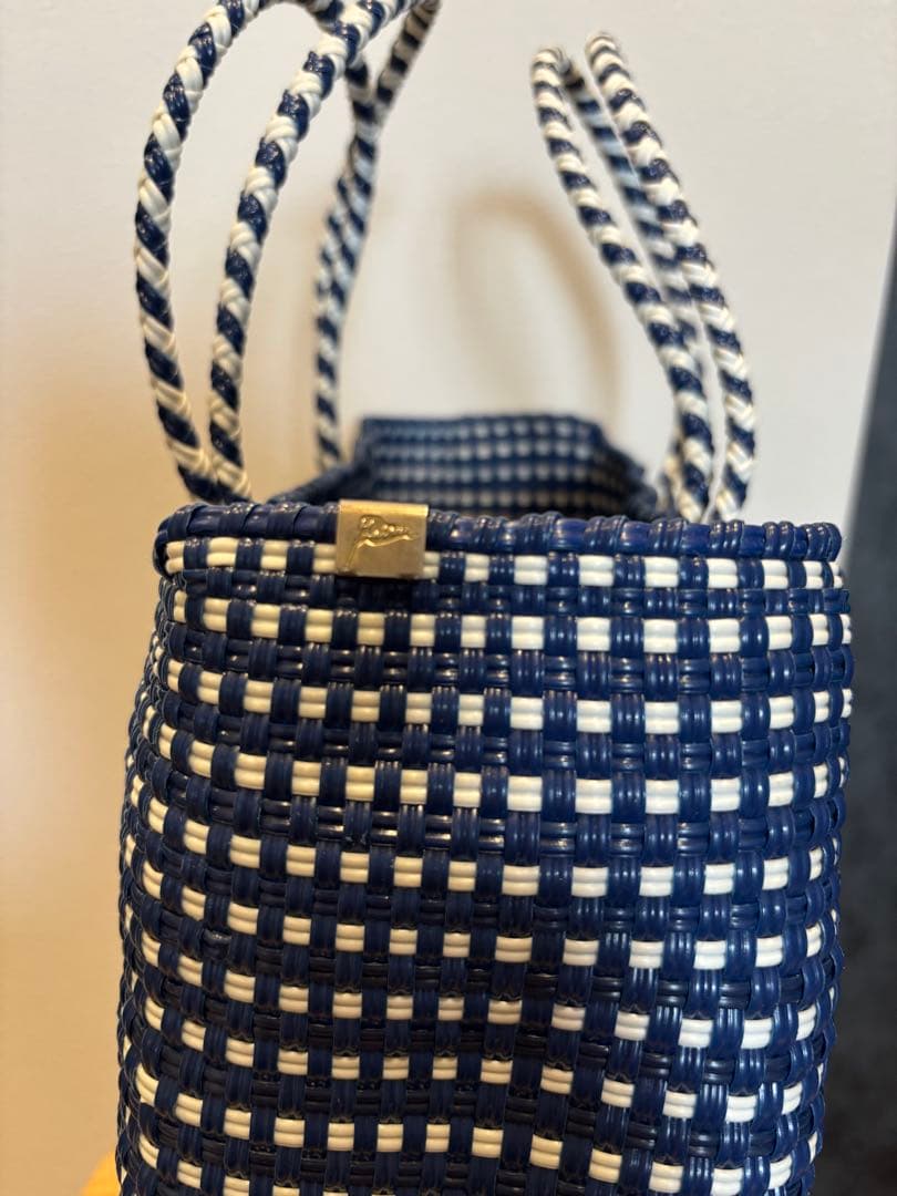 Letra レトラ メルカドバッグ かごバッグ M ミニチェック