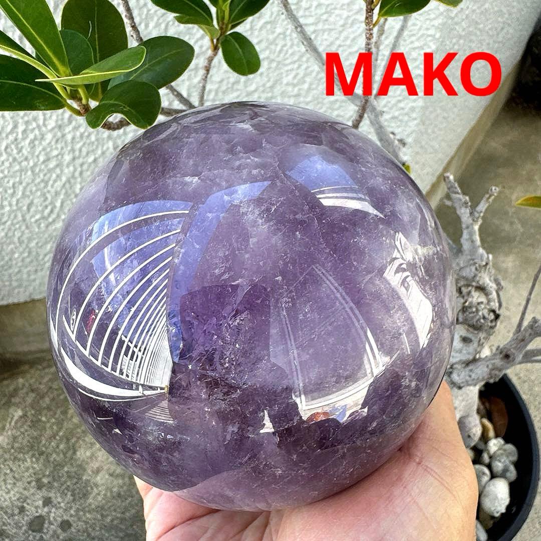 M1793☆アメジスト丸玉直径115mm2.2Kg☆天然石☆N50909