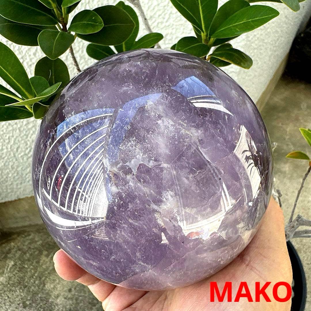 M1793☆アメジスト丸玉直径115mm2.2Kg☆天然石☆N50909