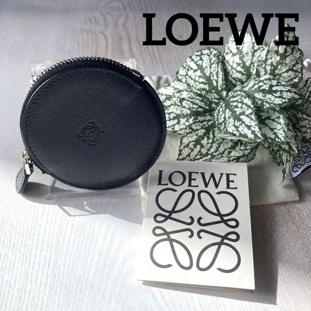 LOEWE ロエベ アナグラム ケース　丸型 ラウンド ジップ ブラック