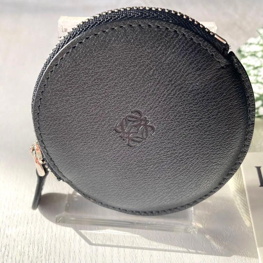 LOEWE ロエベ アナグラム ケース　丸型 ラウンド ジップ ブラック