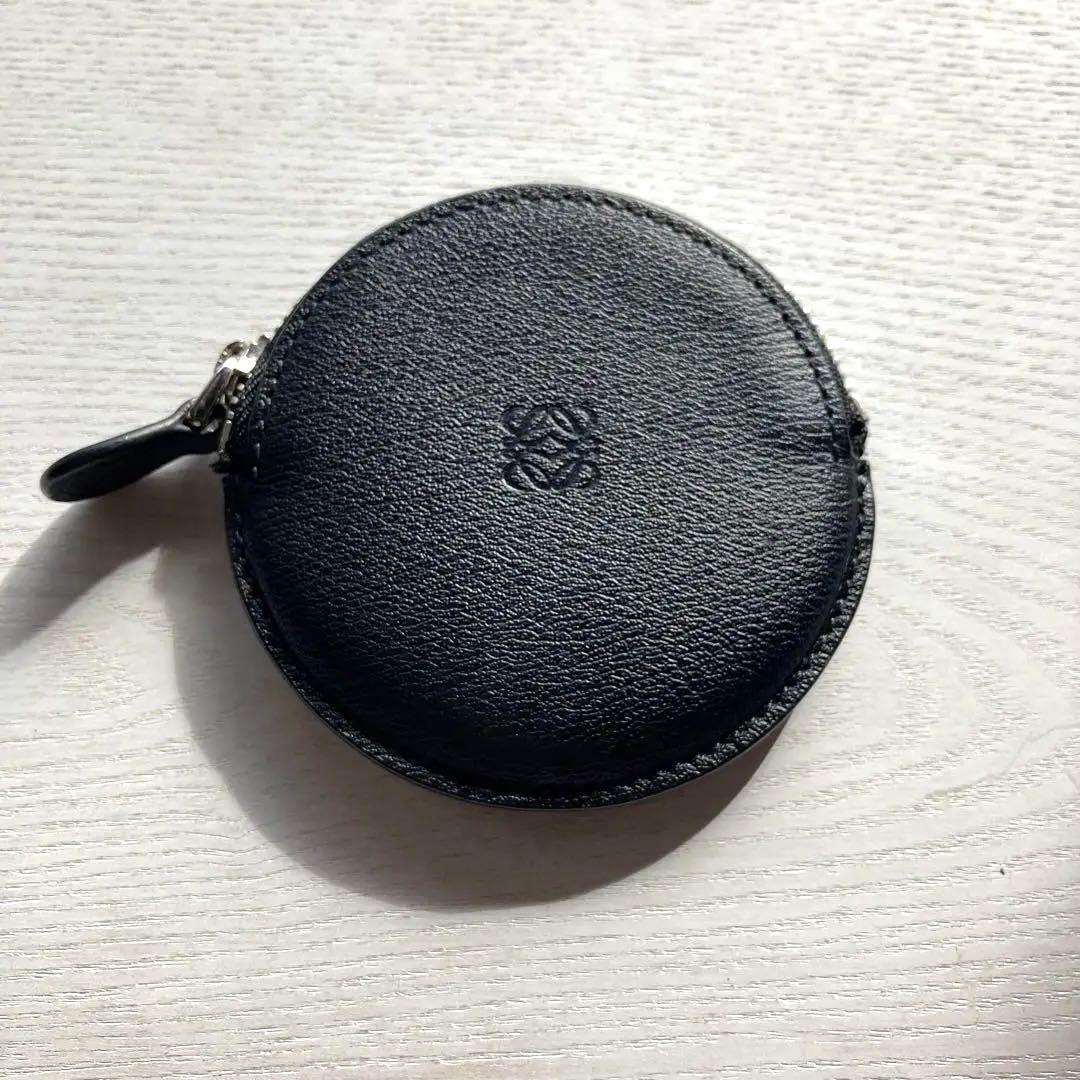 LOEWE ロエベ アナグラム ケース　丸型 ラウンド ジップ ブラック