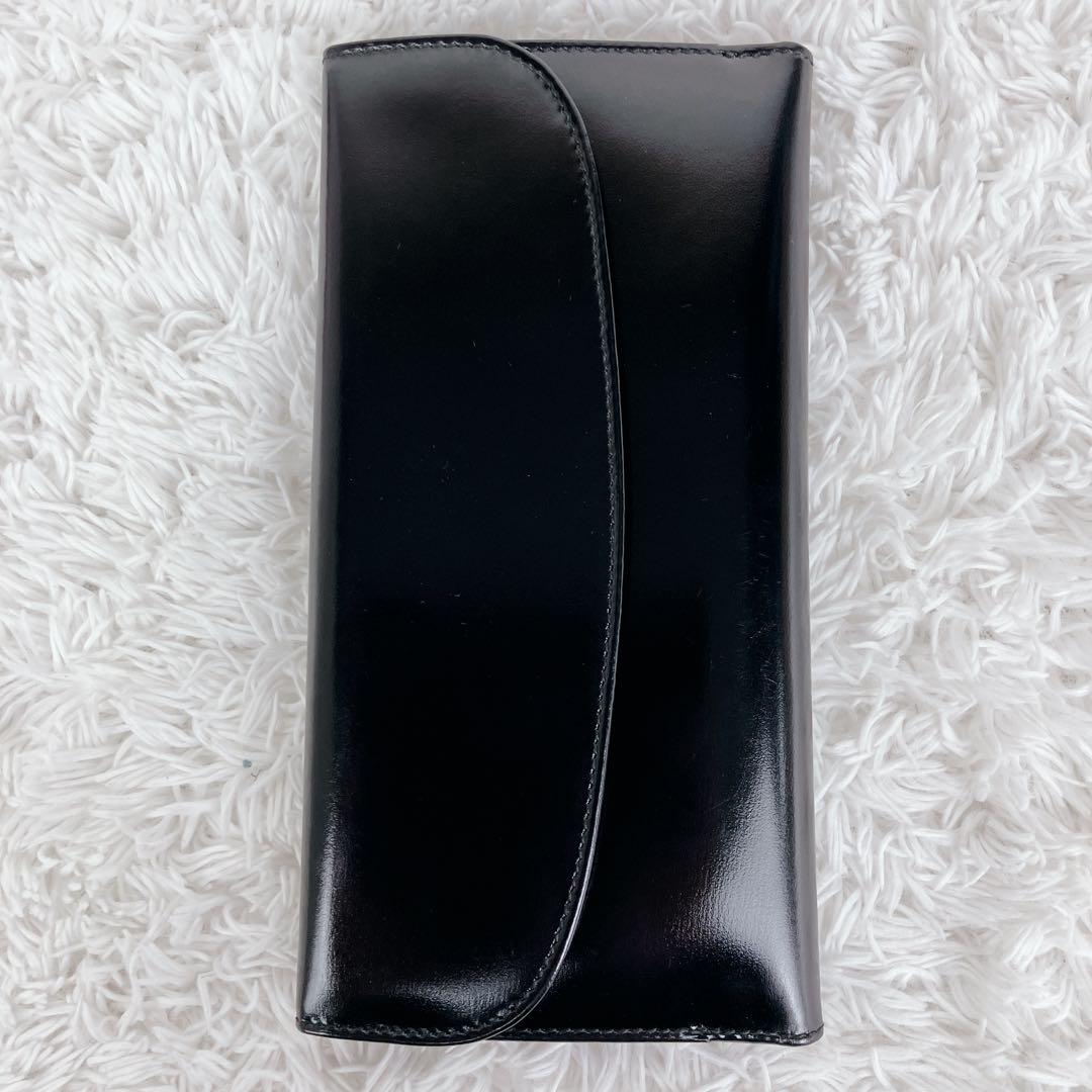 未使用品✨グッチ　長財布　オールド　ヴィンテージ　レザー　ゴールド金具　黒