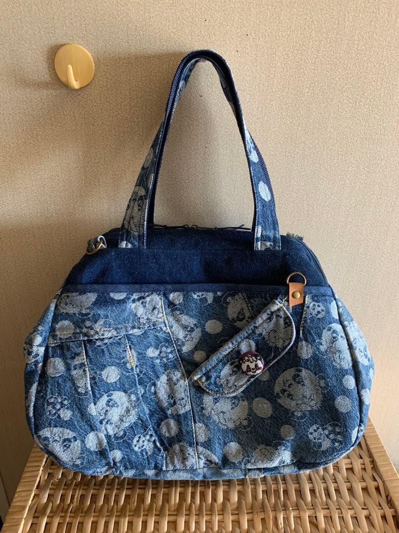 【なよ】ワイヤー口金ボストンバッグ、マルチケース×2