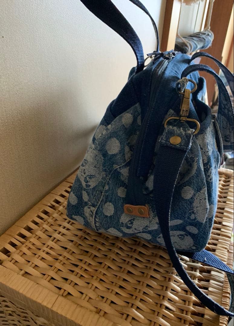 【なよ】ワイヤー口金ボストンバッグ、マルチケース×2