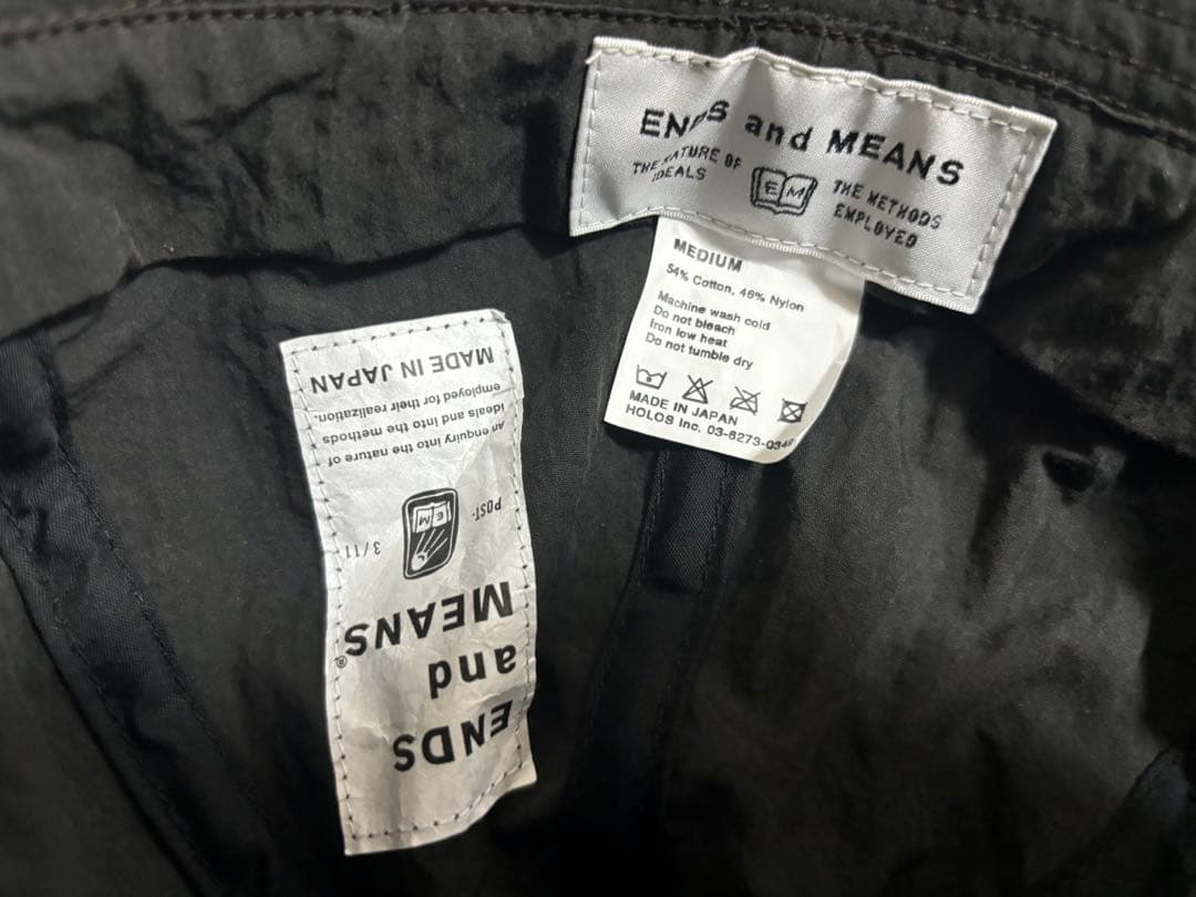 ends and means アーミーハット チャコールM