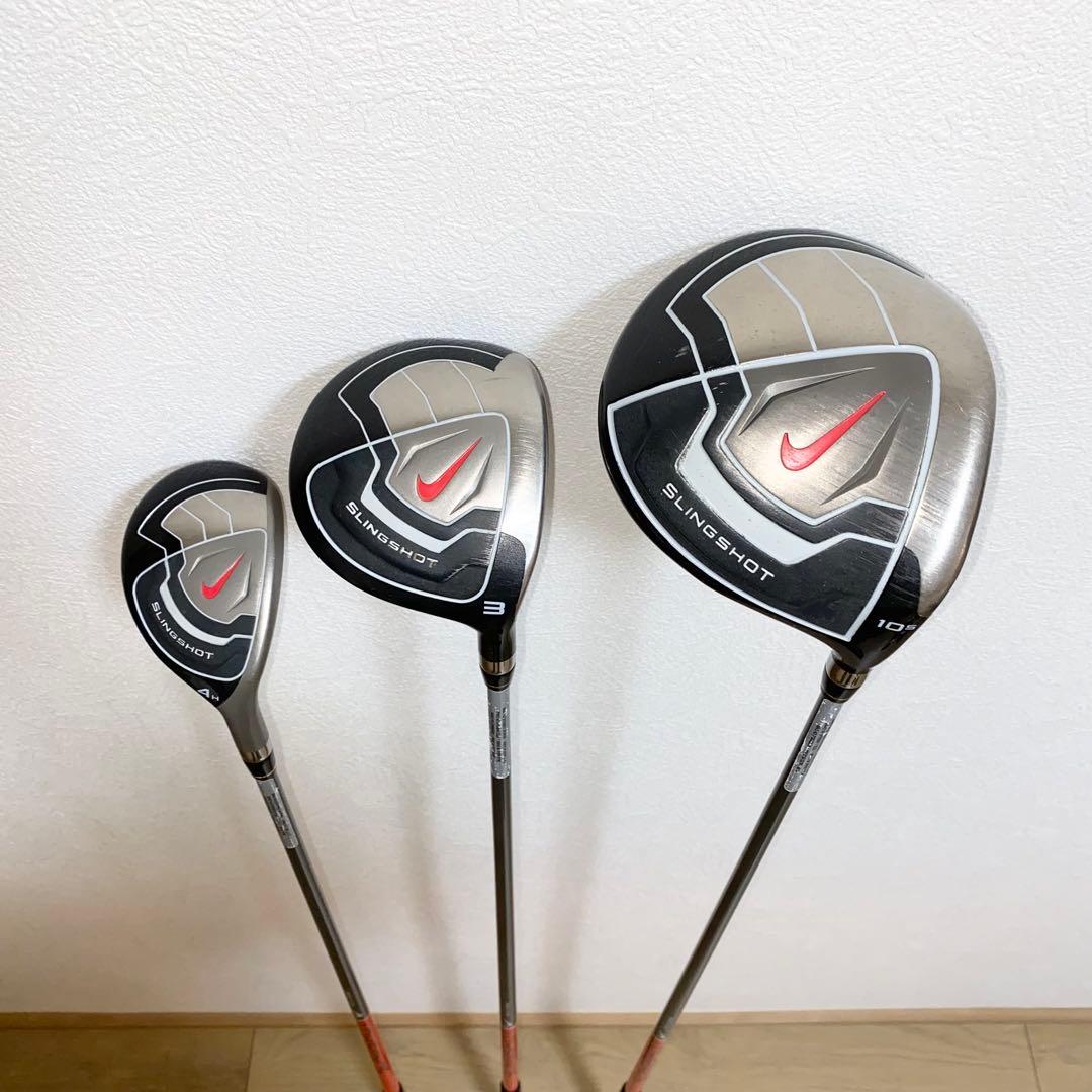 NIKEナイキ ゴルフクラブ 本格フルセット☆初心者 男性右利きキャディバッグ付