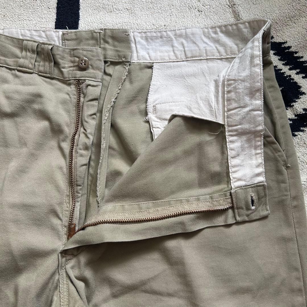 60s ヴィンテージ USA製 チノパン スタンプ グリッパー両爪 尿素 股マチ