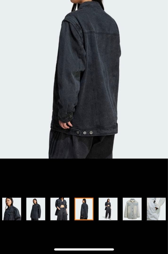 あ*ゆ様 adidas ADILENIUM ブラック デニムジャケット