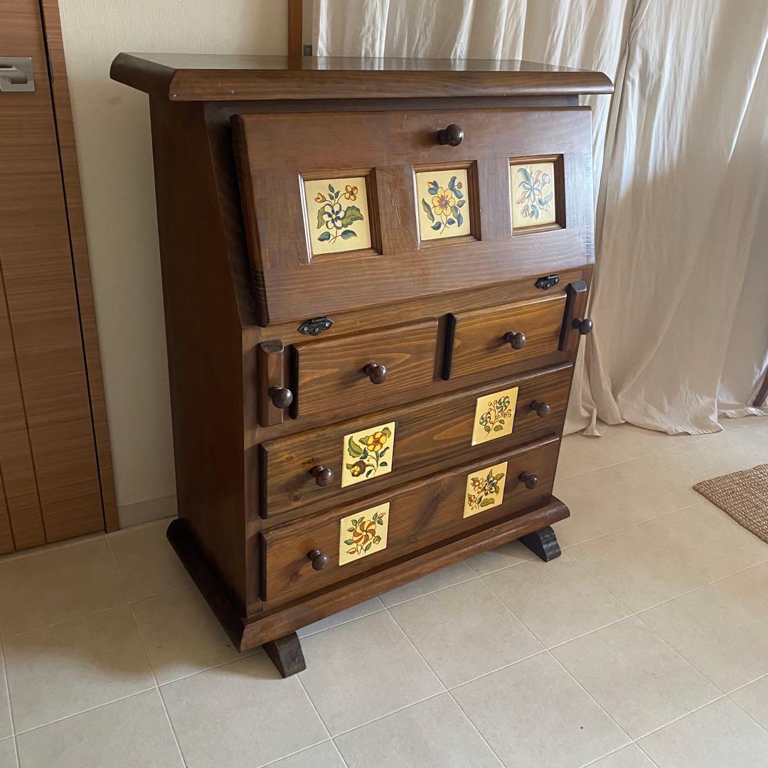 スペイン製　アクタス　ライティングビューロー　バレンシアパイン　北欧　カントリー