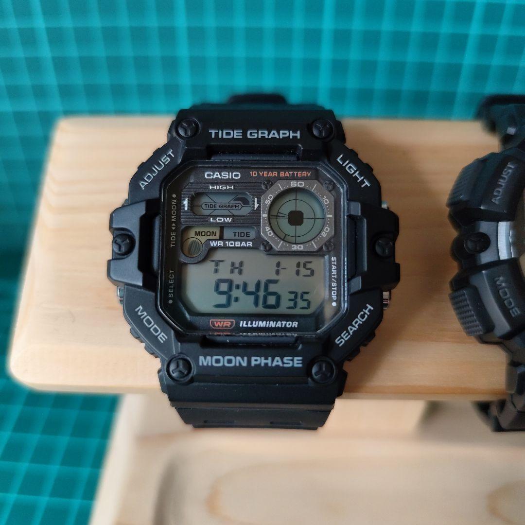 CASIOコレクション　タイドグラフ付き、フィッシング機能付き、腕時計2本セット