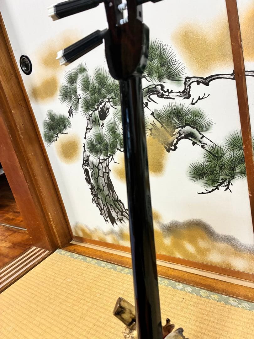 沖縄三線！黒木上質カマゴン！知念大工型！本張り【一枚張り】