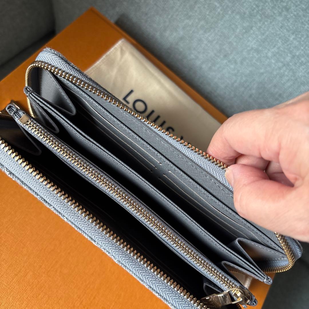 LOUIS VUITTON デニムジッピーウォレット（グレー）