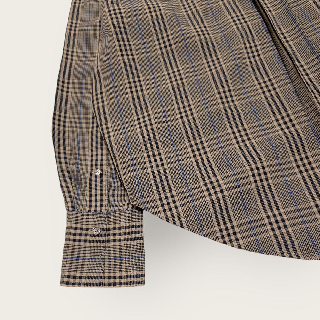 【美品】2025SS　シンゾーン　ツイルチェック　シャツ　ベージュ　F