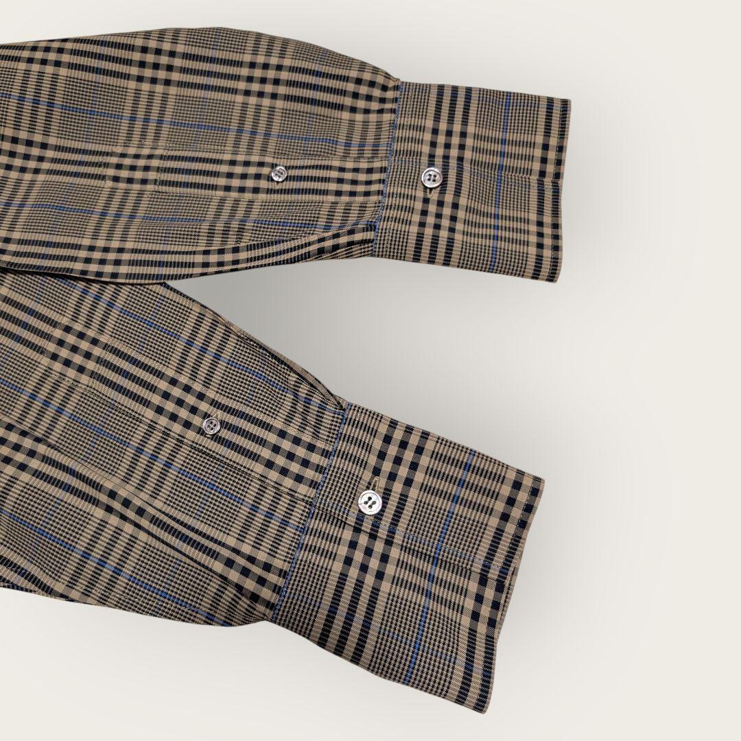 【美品】2025SS　シンゾーン　ツイルチェック　シャツ　ベージュ　F