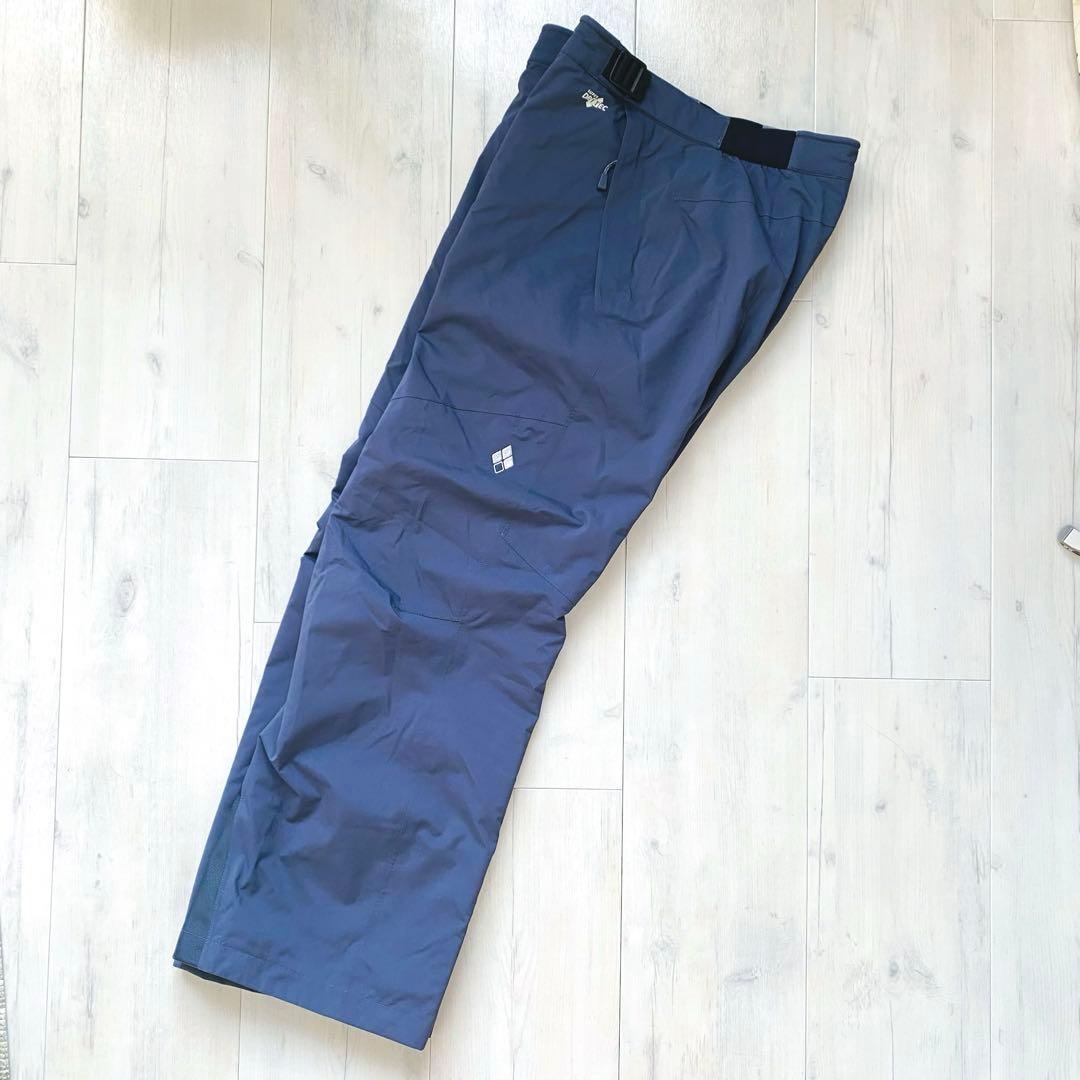 美品　モンベル　パウダーステップ パンツ　ダークグレー　バッグ付き