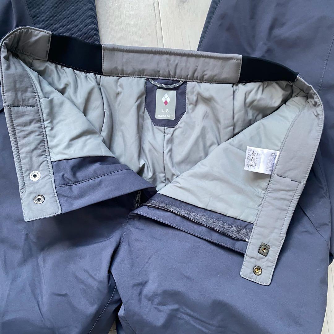 美品　モンベル　パウダーステップ パンツ　ダークグレー　バッグ付き