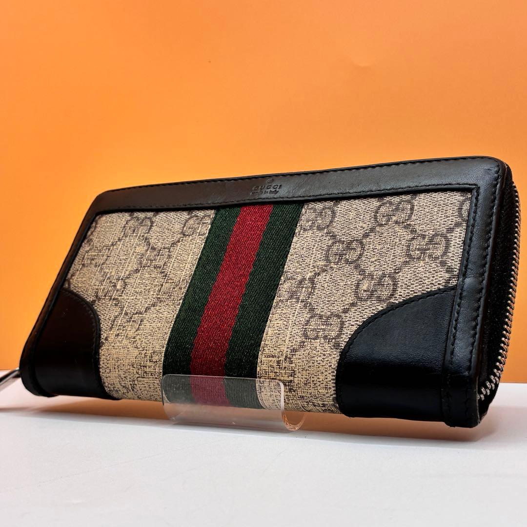 【美品✨】グッチ 長財布 シェリーライン GGスプリーム オフィディア