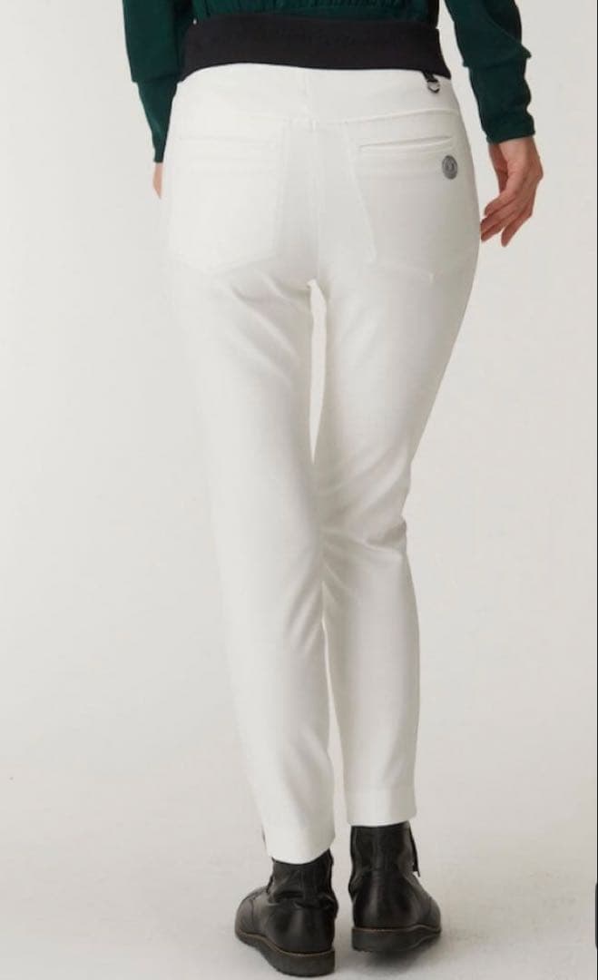 ランバンスポール 　ホワイトスリムフィットパンツ42
