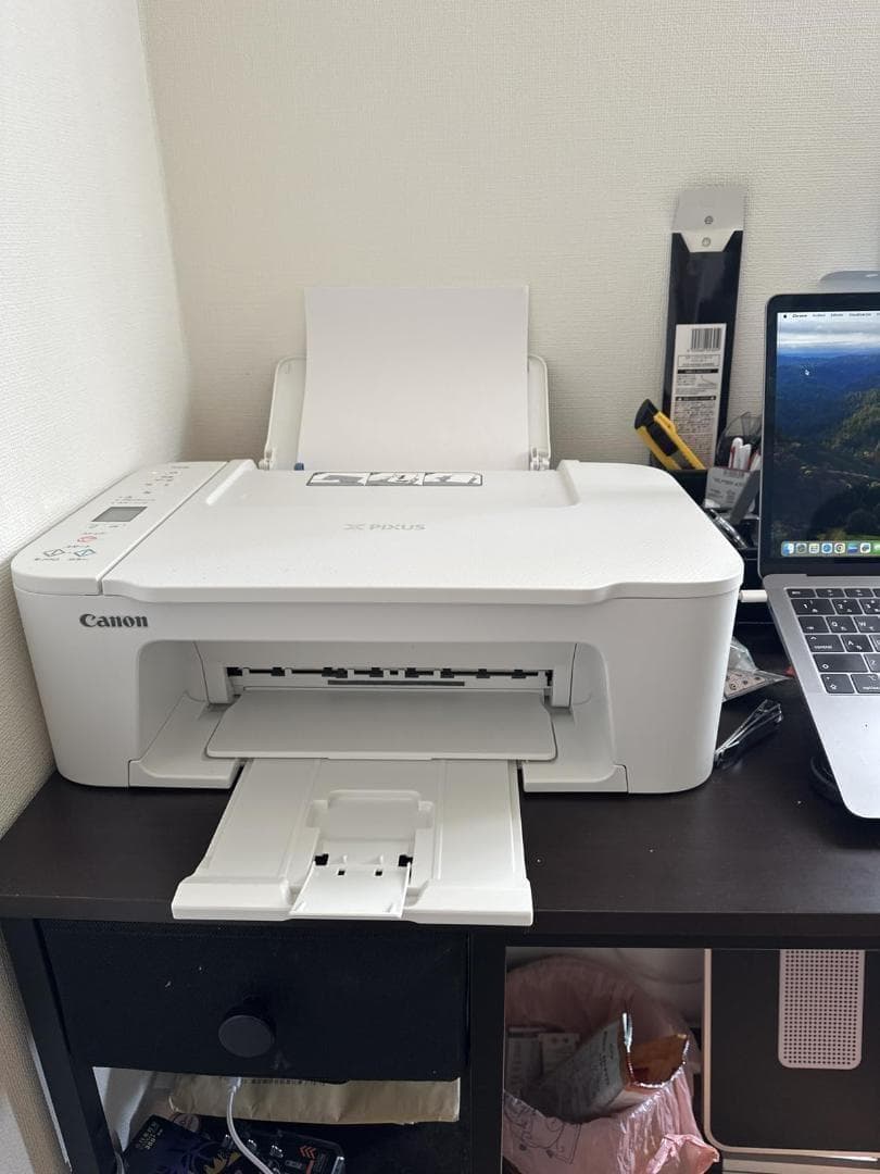 Aキヤノン Canon プリンター A4 インクジェット複合機 TS3730 W