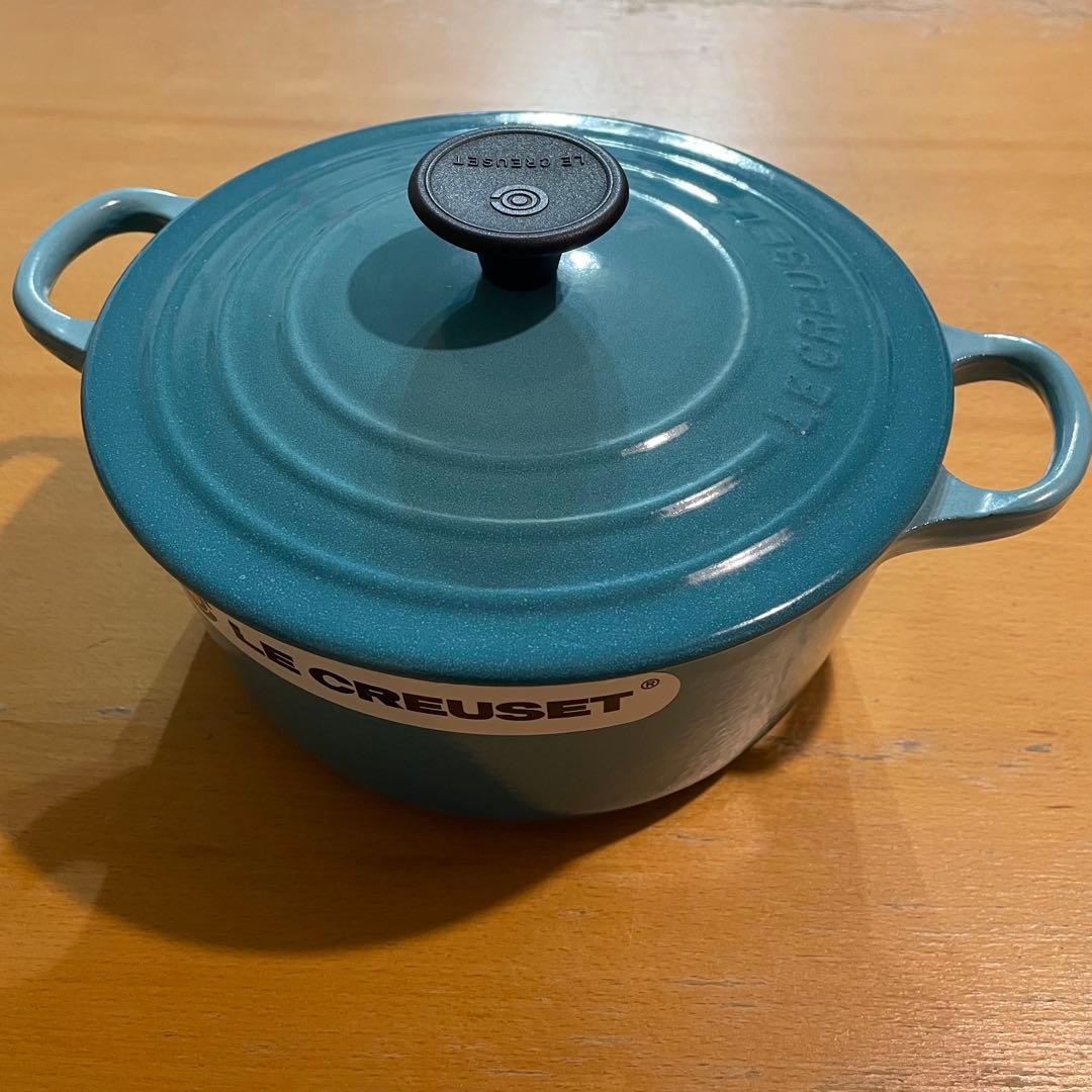 LE CREUSET ココットロンドルクルーゼカリビアンブルー18cm新品未使用