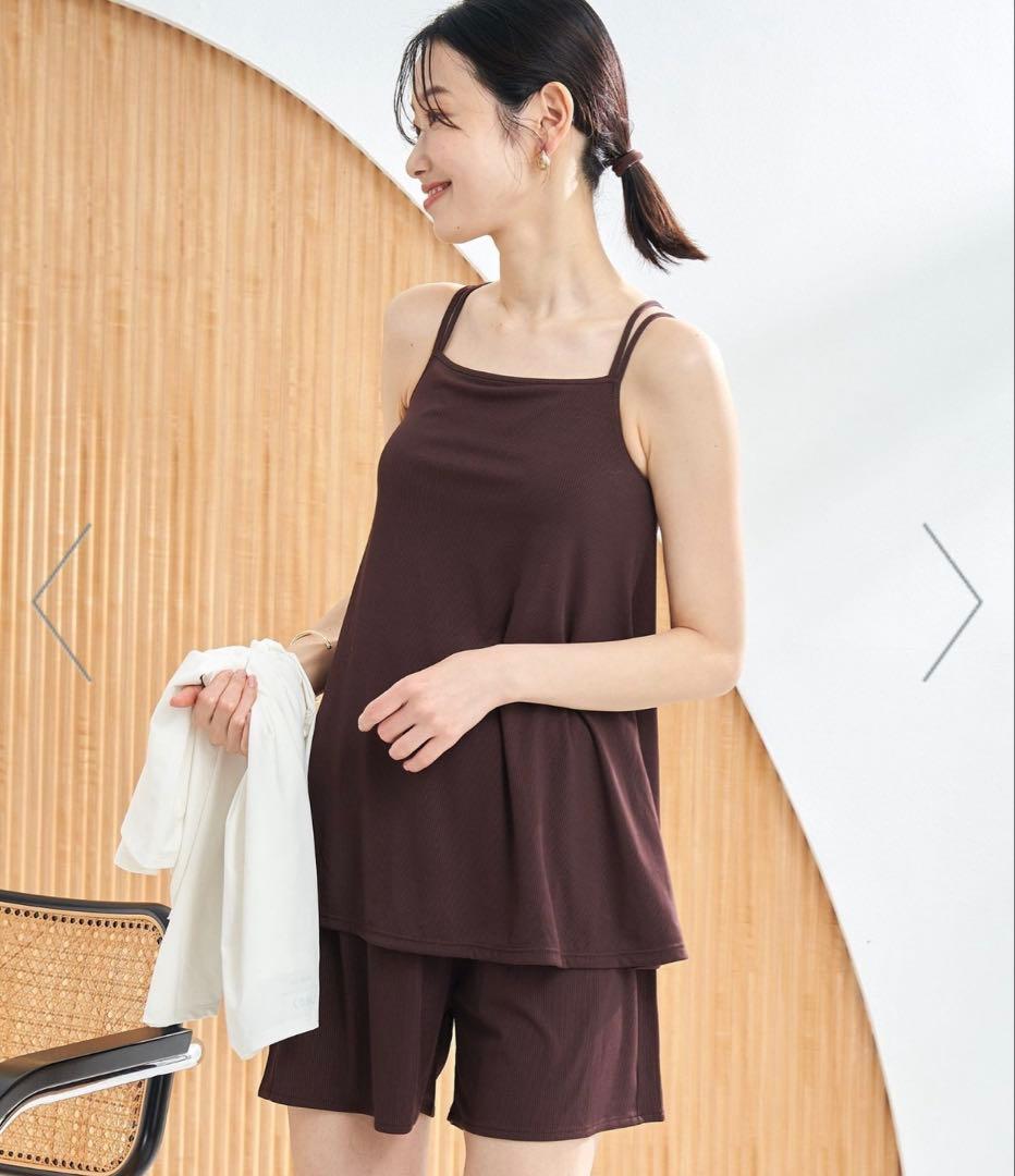 coen 【5点セット】フレアキャミソールスイムウェアLサイズ　ダークグレー