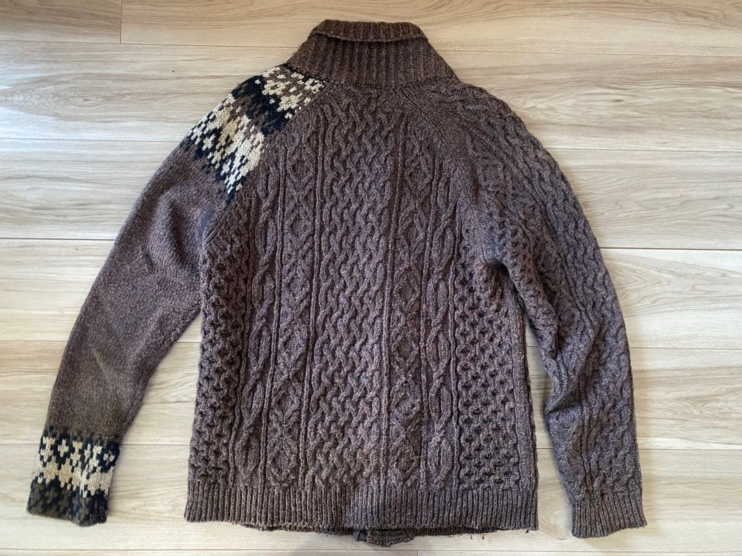 ミハラヤスヒロ MIHARA YASUHIRO ケーブルカーディガン サイズ48