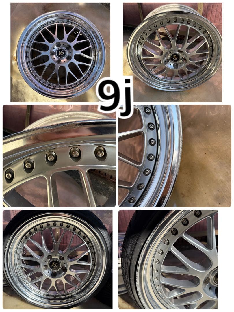 work vs xx 19インチ　8.5J/9J ホイールセット 4本