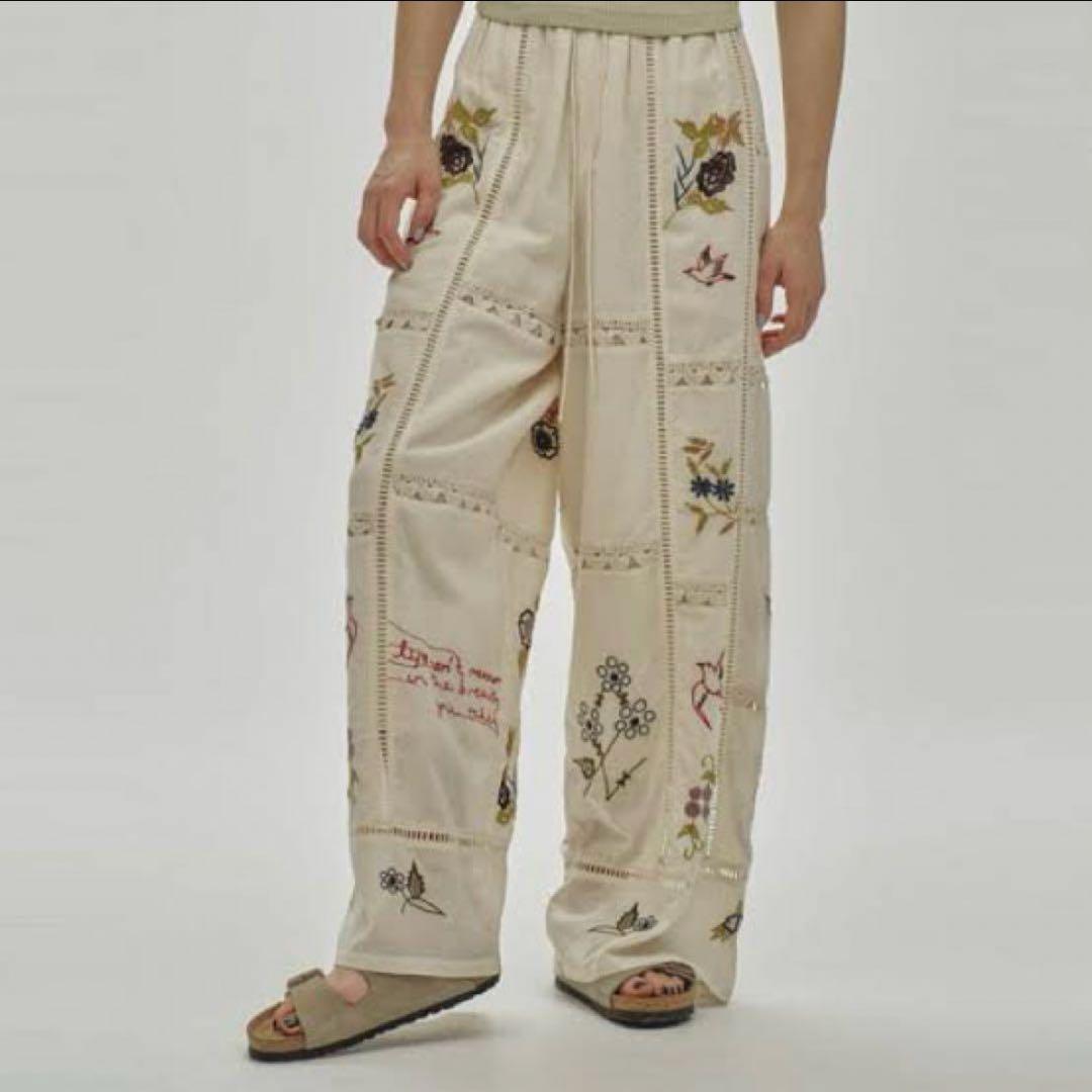 完売品　TODAYFUL Embroidery Patchwork パンツ 刺繍