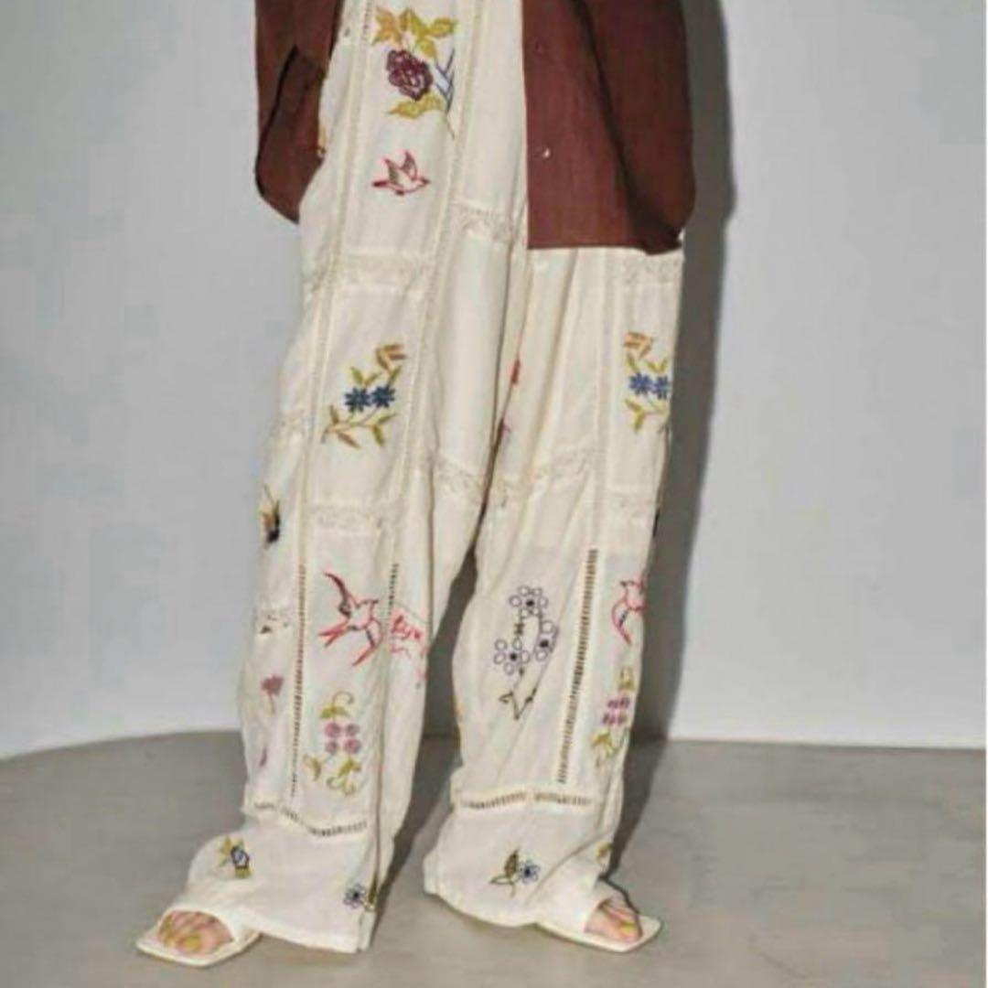 完売品　TODAYFUL Embroidery Patchwork パンツ 刺繍