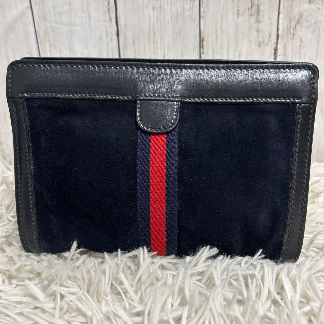 GUCCI オールド オールドグッチ スエード セカンドバッグ クラッチバッグ