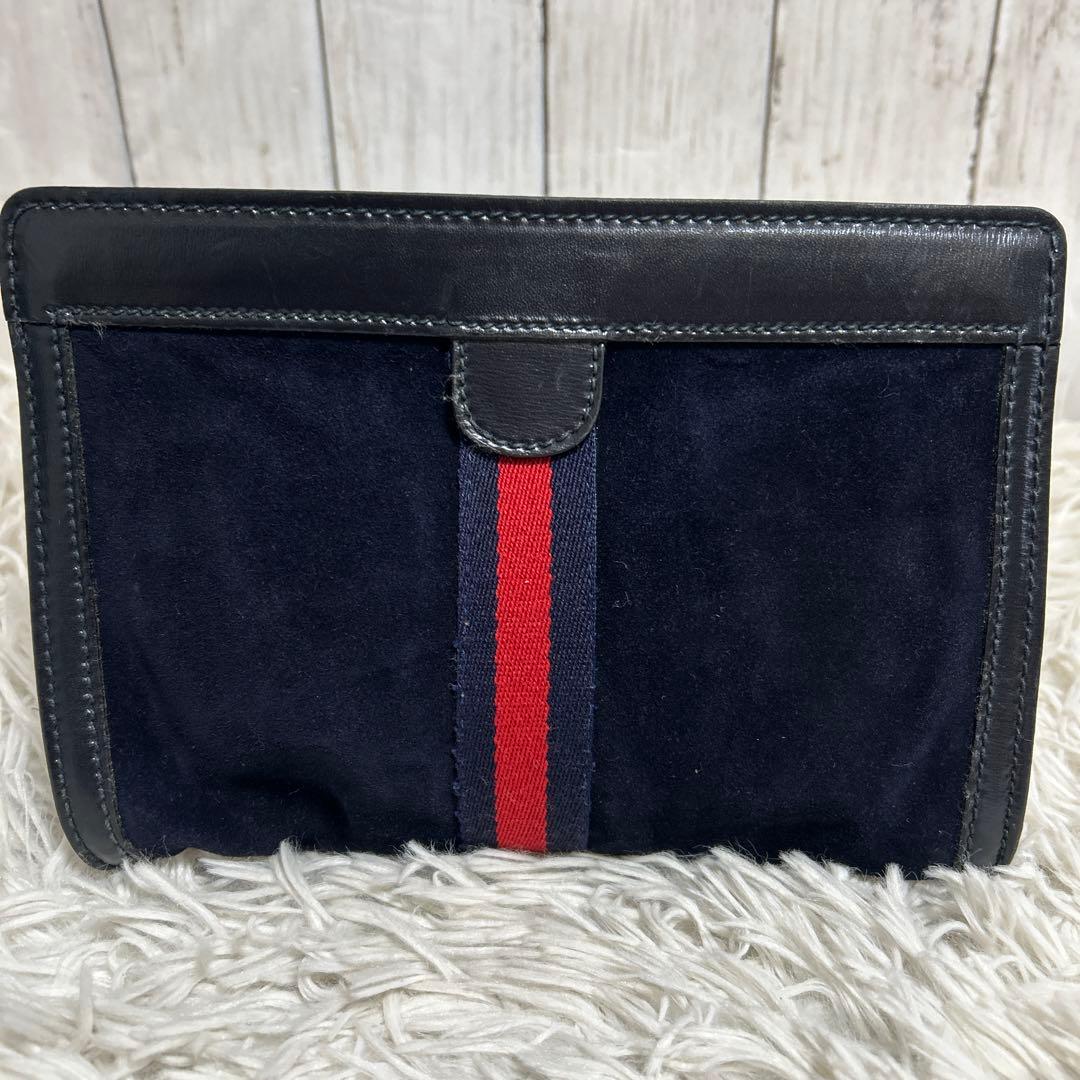 GUCCI オールド オールドグッチ スエード セカンドバッグ クラッチバッグ