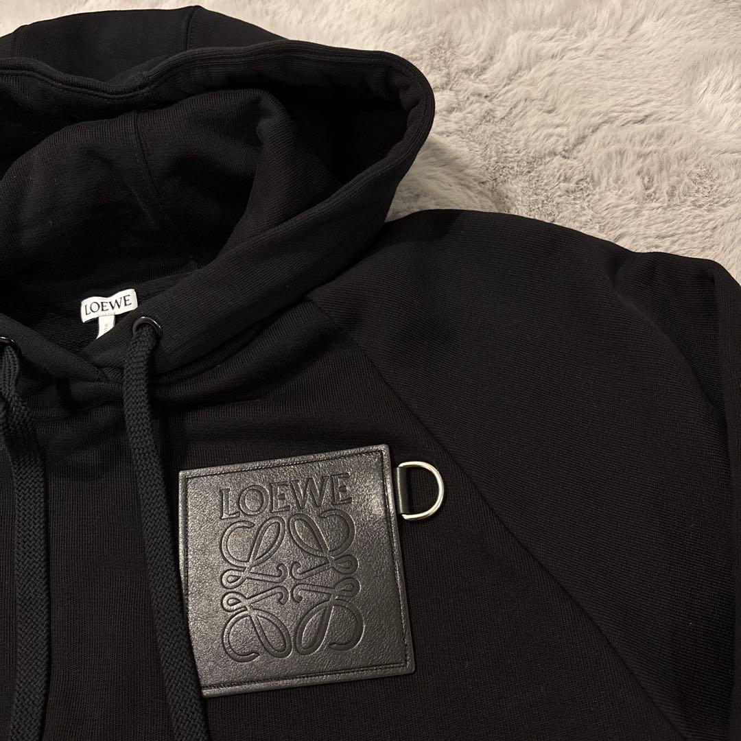 定価13万円✨LOEWE ロエベ レザーパッチフーディ XS ほぼ新品 KPOP