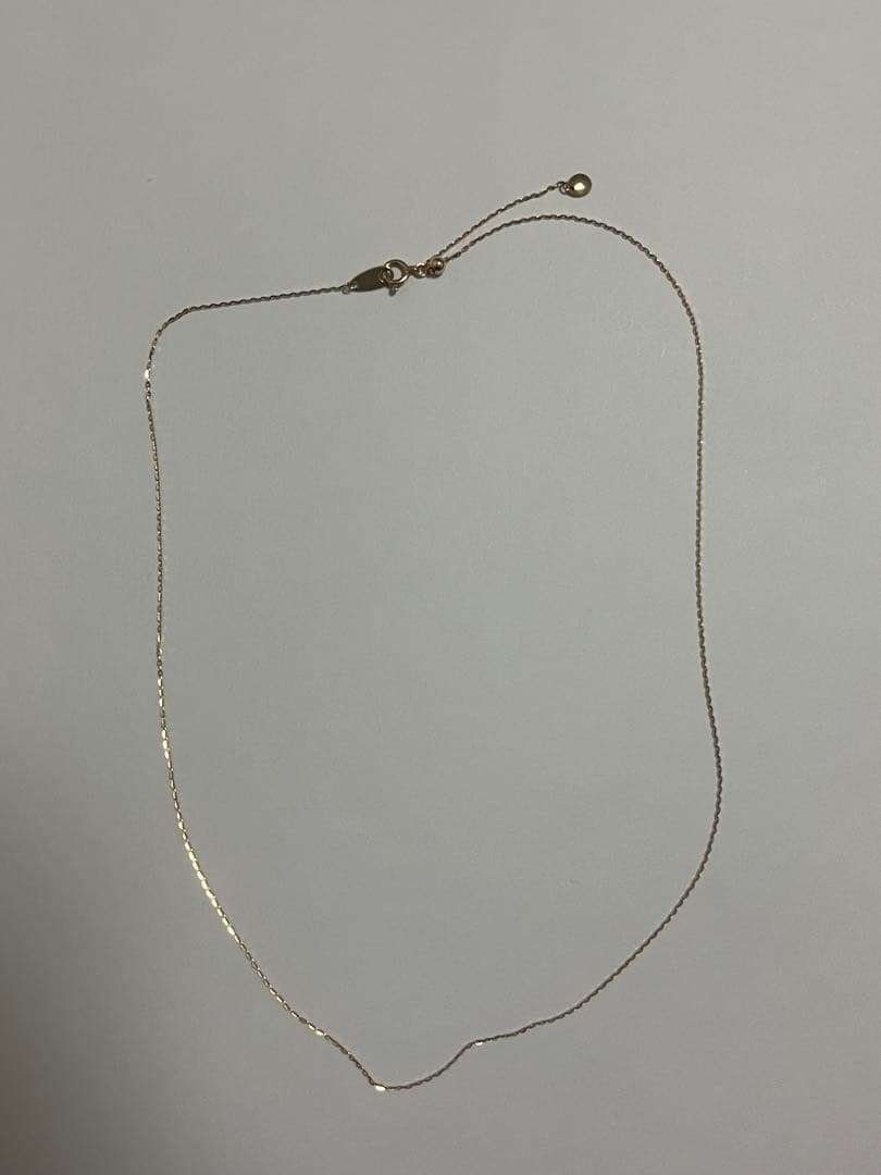 ete K10YG ミラーカットチェーン ネックレス　イエローゴールド