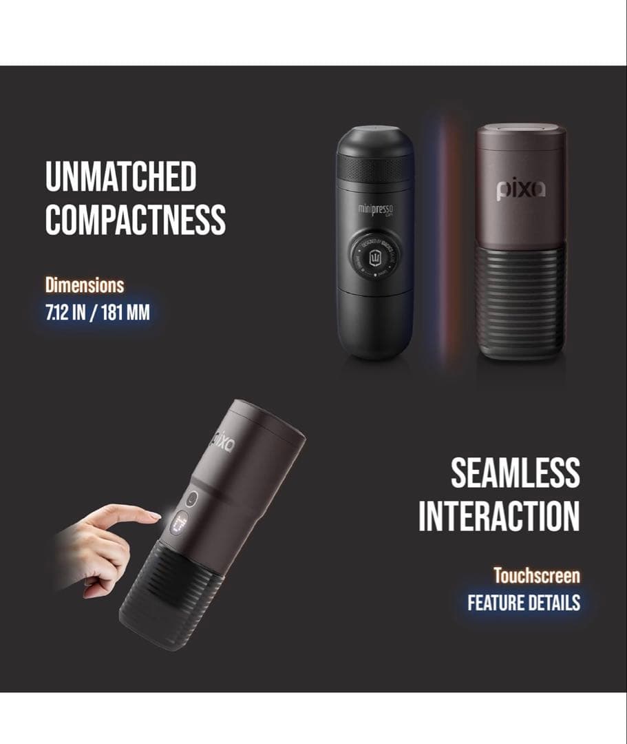 WACACO PIXAPRESSO、コーヒーメーカー、電動＆ポータブル