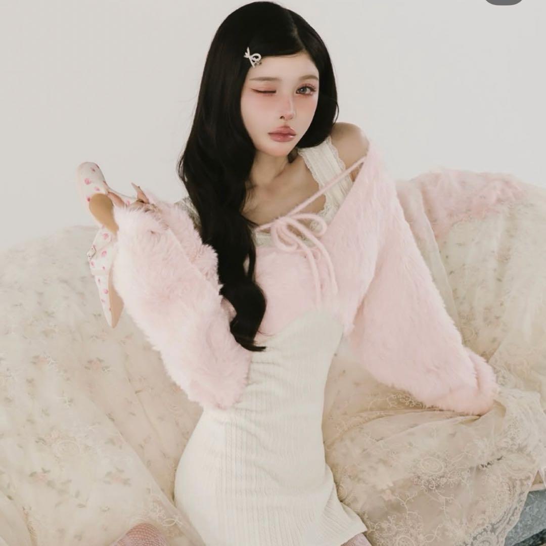 Darich ケーブルニットソーセットミニワンピース