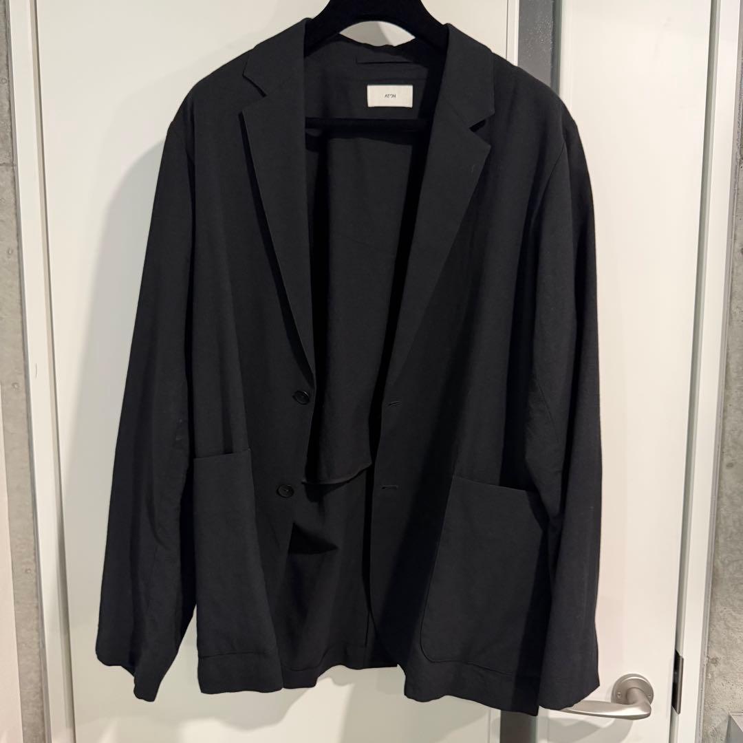 ATON ウール和紙パッチポケットジャケット 上代7.1万