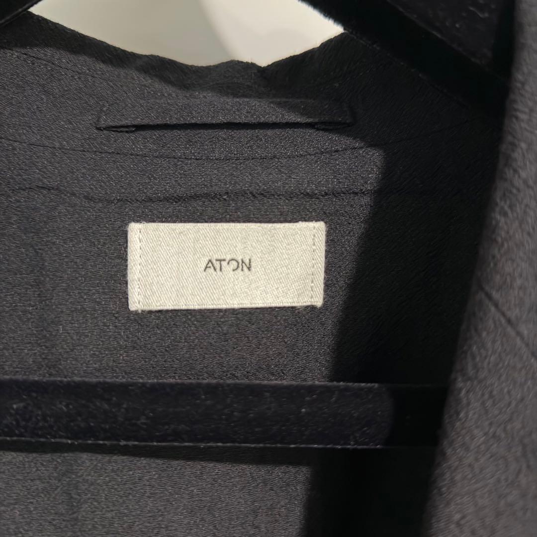 ATON ウール和紙パッチポケットジャケット 上代7.1万
