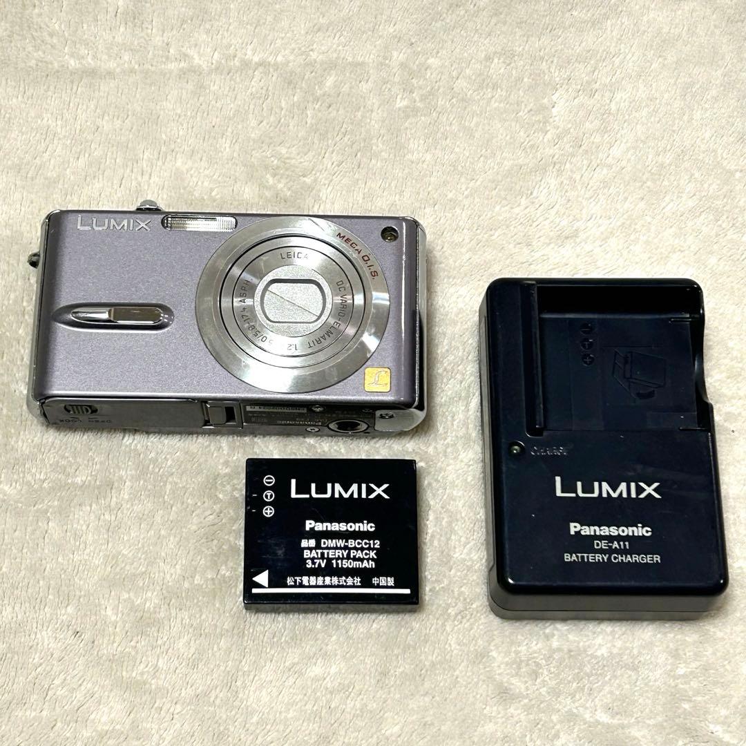 【美品 動作確認済】Panasonic LUMIX DMC-FX9 モーブグレー