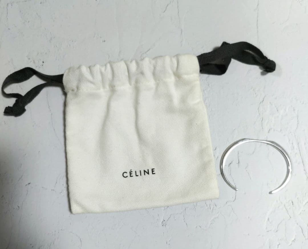CÉLINE セリーヌ　シルバーバングル 保存袋付き