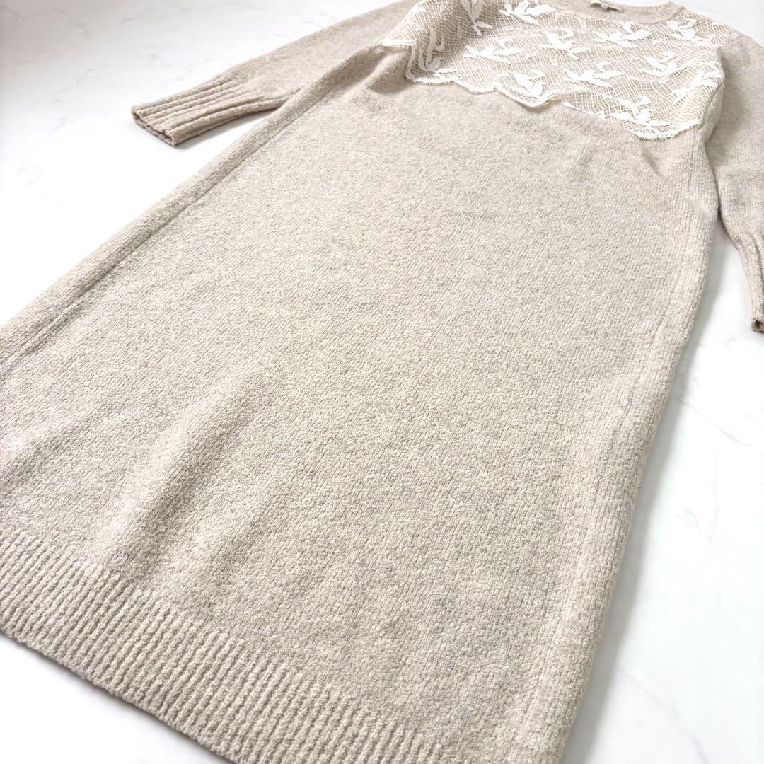 【極美品 近年モデル】エポカ レースコンビニットドレス 定価9.8万 ロング L