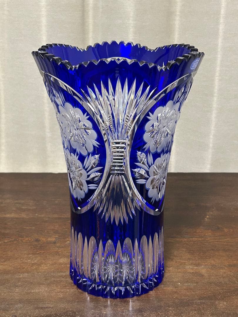 ドレスデン　クリスタル　花瓶　花入