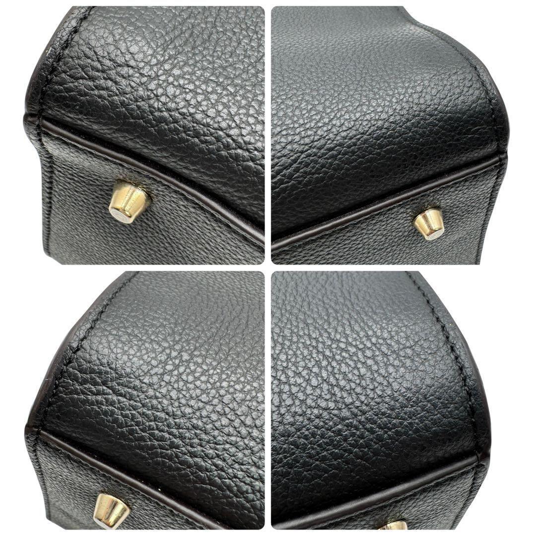 美品✨フルラ トートバッグ ファスナー付 ブラック A4可 ビジネス 就活