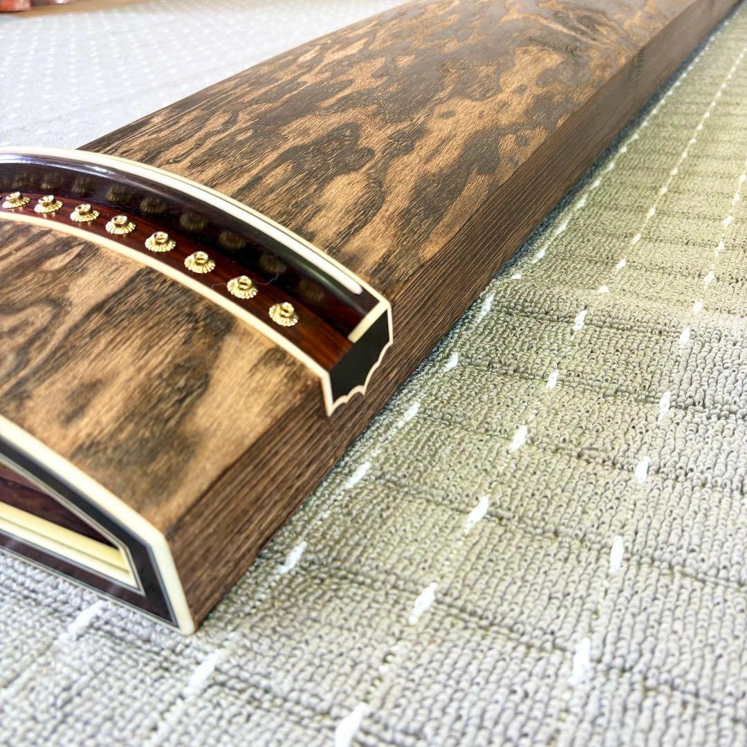 新品未使用 お琴 フルセット付属品付 上角すだれ彫 定価40万円相当 糸張り込