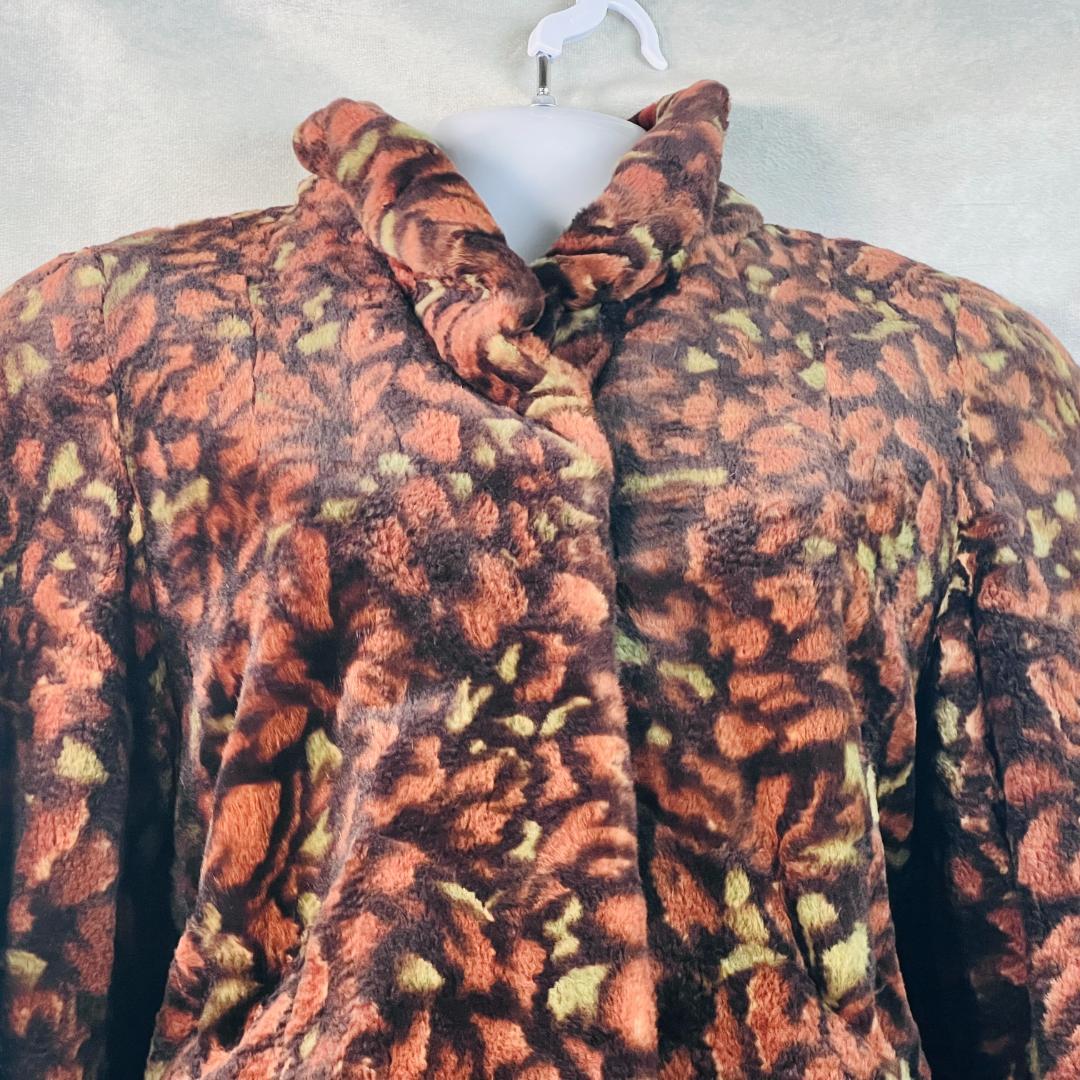 【SAGAMINK】ファーコート シェアードミンク 花柄　総柄 Ｆ 着丈93