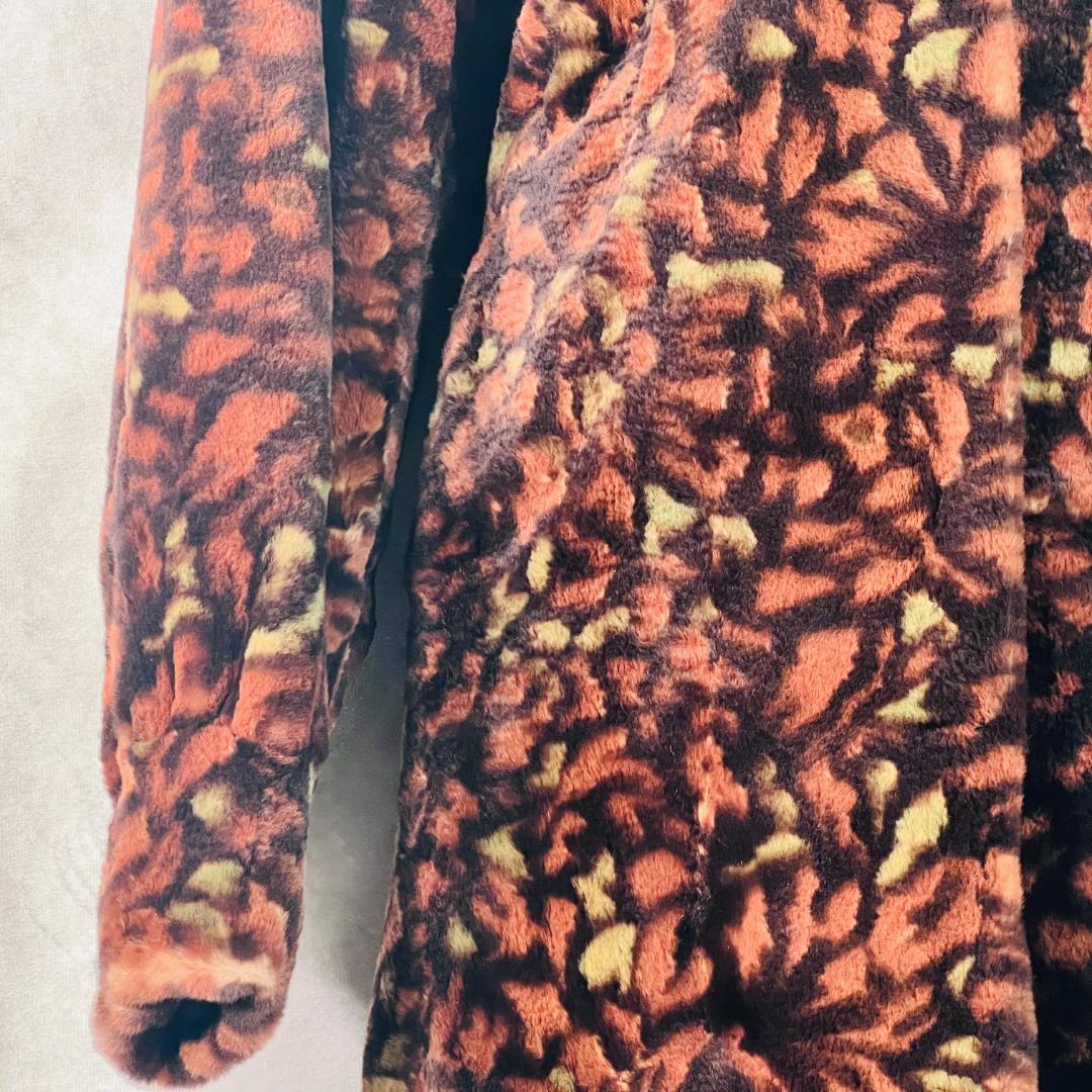 【SAGAMINK】ファーコート シェアードミンク 花柄　総柄 Ｆ 着丈93