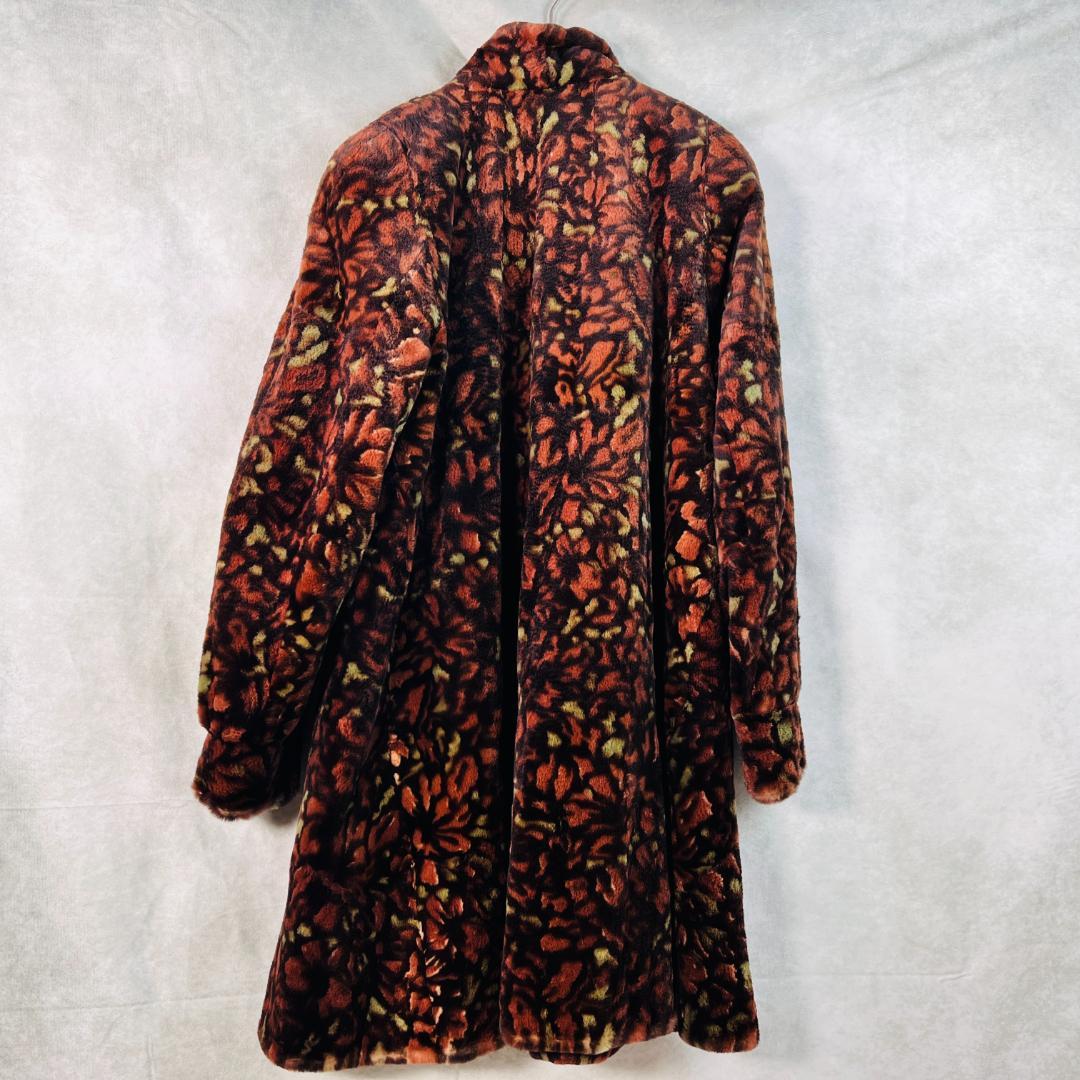 【SAGAMINK】ファーコート シェアードミンク 花柄　総柄 Ｆ 着丈93