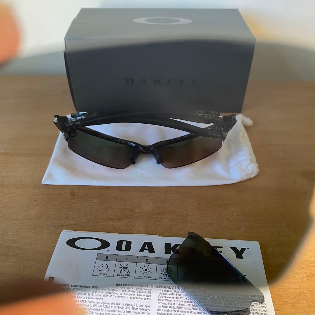 偏光　Oakley オークリー　FLAK 2.0 カーボンブラック　純正レンズ付