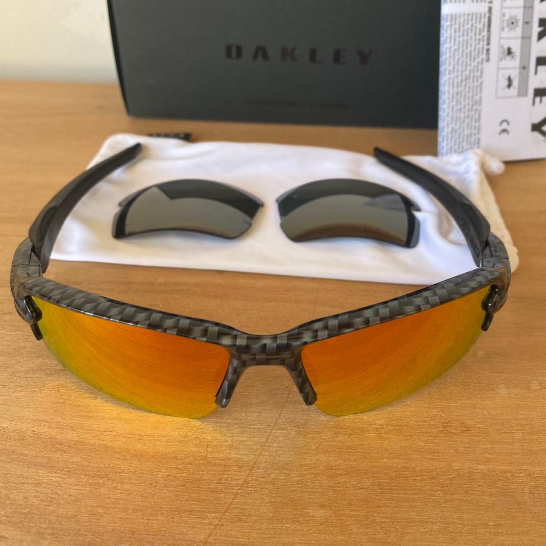 偏光　Oakley オークリー　FLAK 2.0 カーボンブラック　純正レンズ付