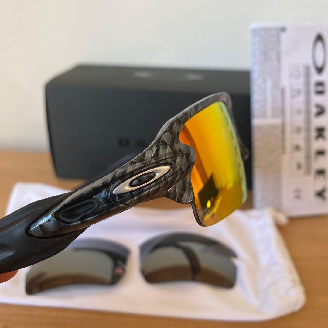 偏光　Oakley オークリー　FLAK 2.0 カーボンブラック　純正レンズ付